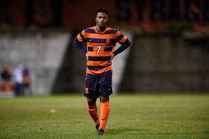 Mo Adams, above, scored his first career goal last week in Syracuse's 2-0 win over Hartford. He's among SU's bevy of first-year players to have revived the offense. 